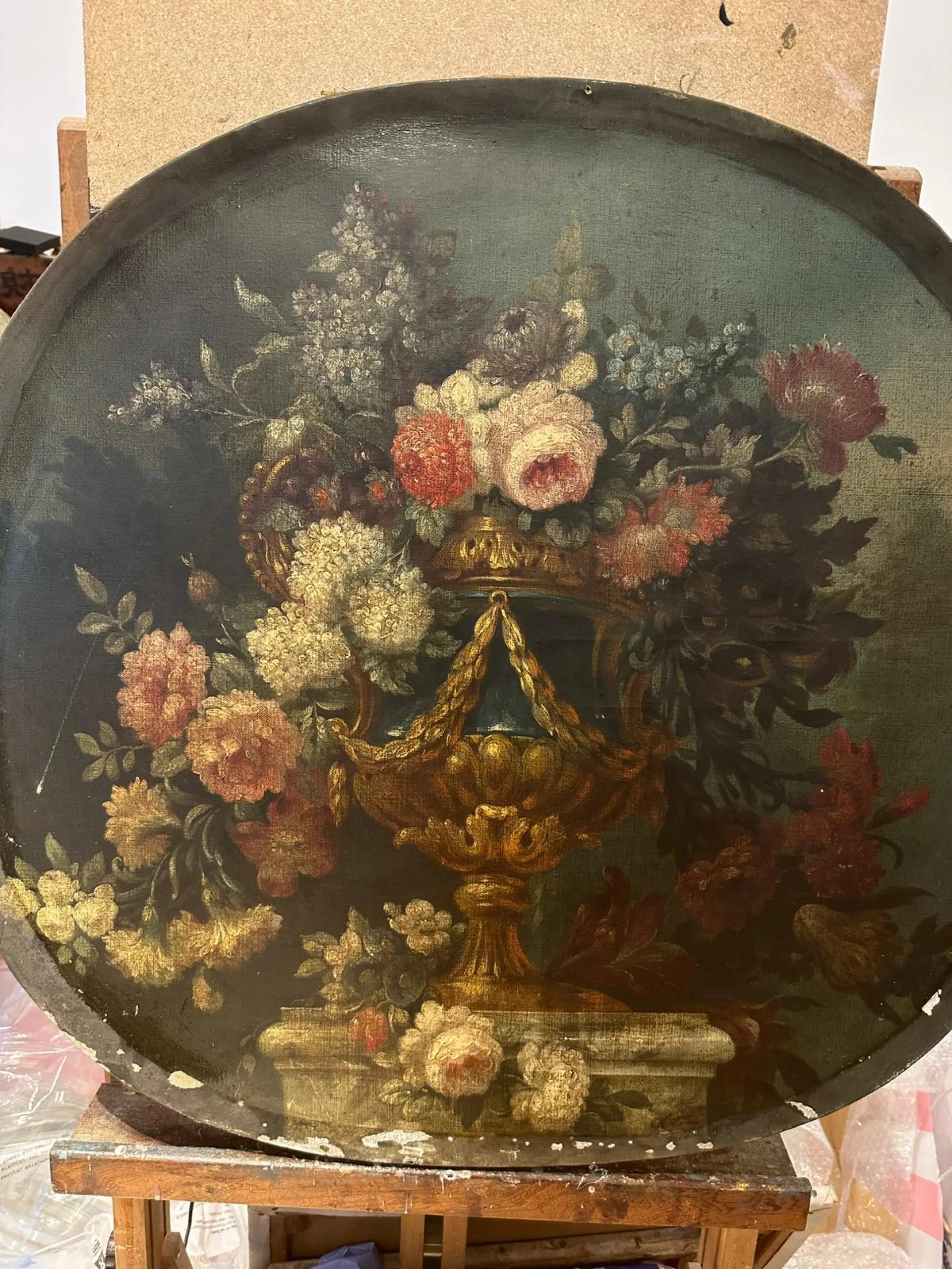 Oil Painting Restoration Specialist in London - partially cleaned oil painting