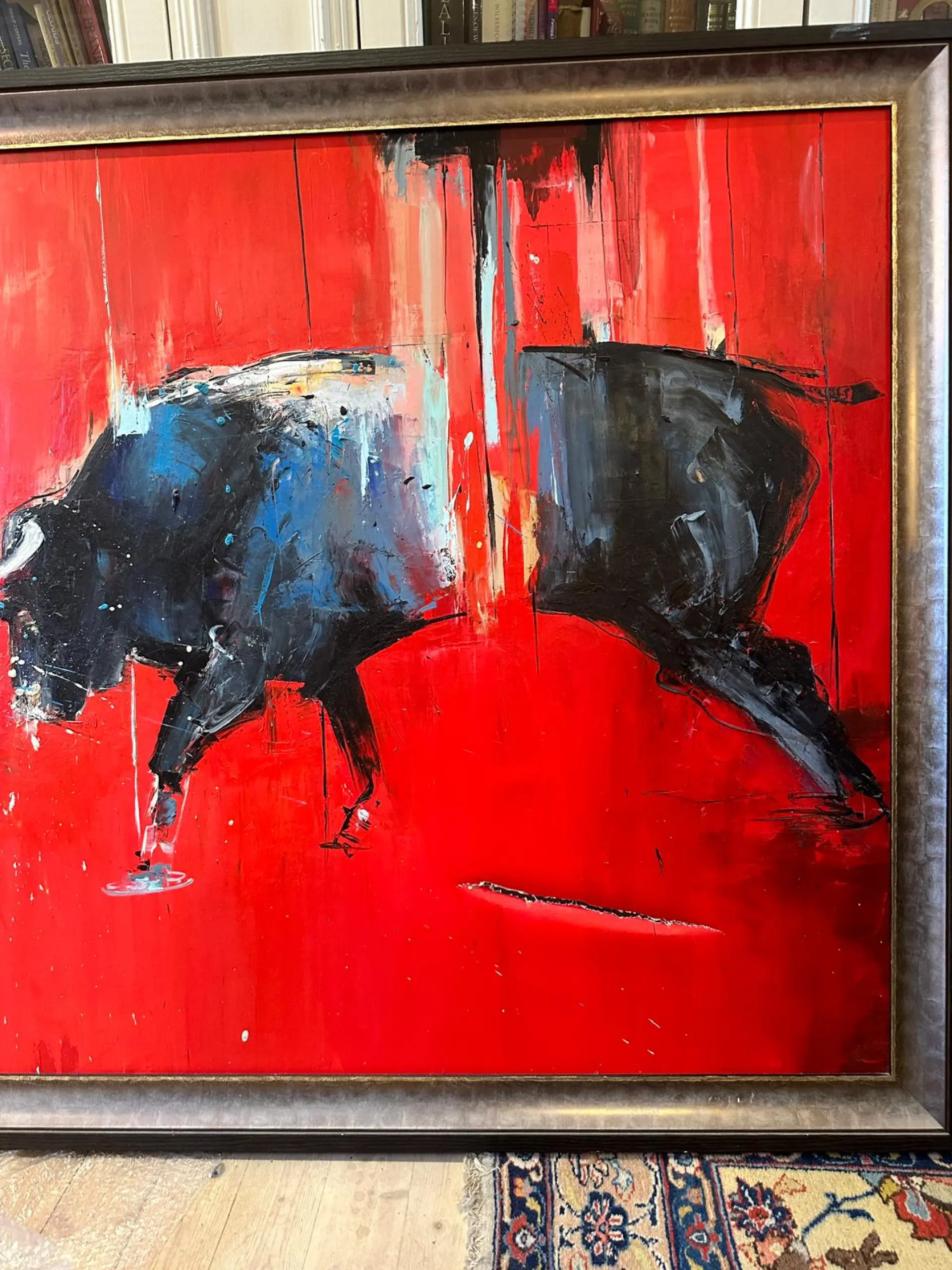 Restoring Damaged Oil Paintings - damaged canvas on oil painting